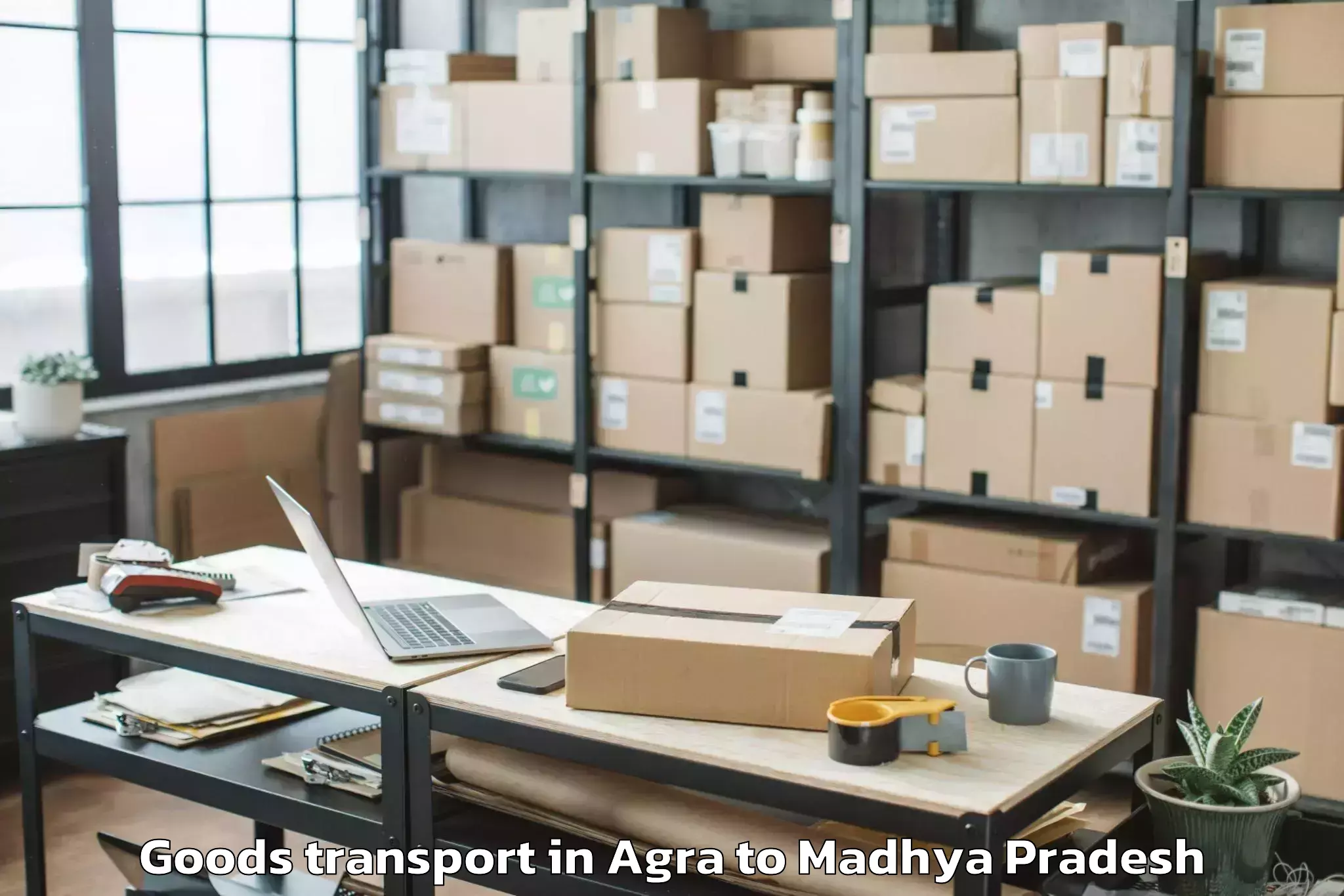 Book Agra to Bhanpur Goods Transport Online